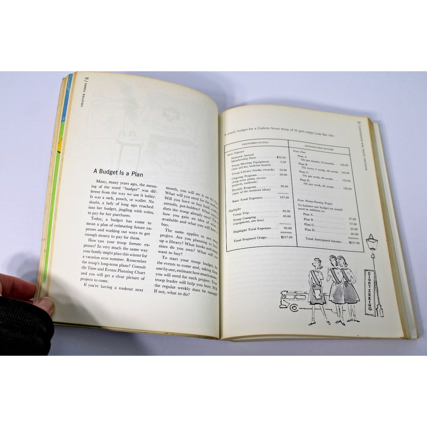 1963 Vintage "Cadette" Girl Scout Handbook, First Impression, Softcover