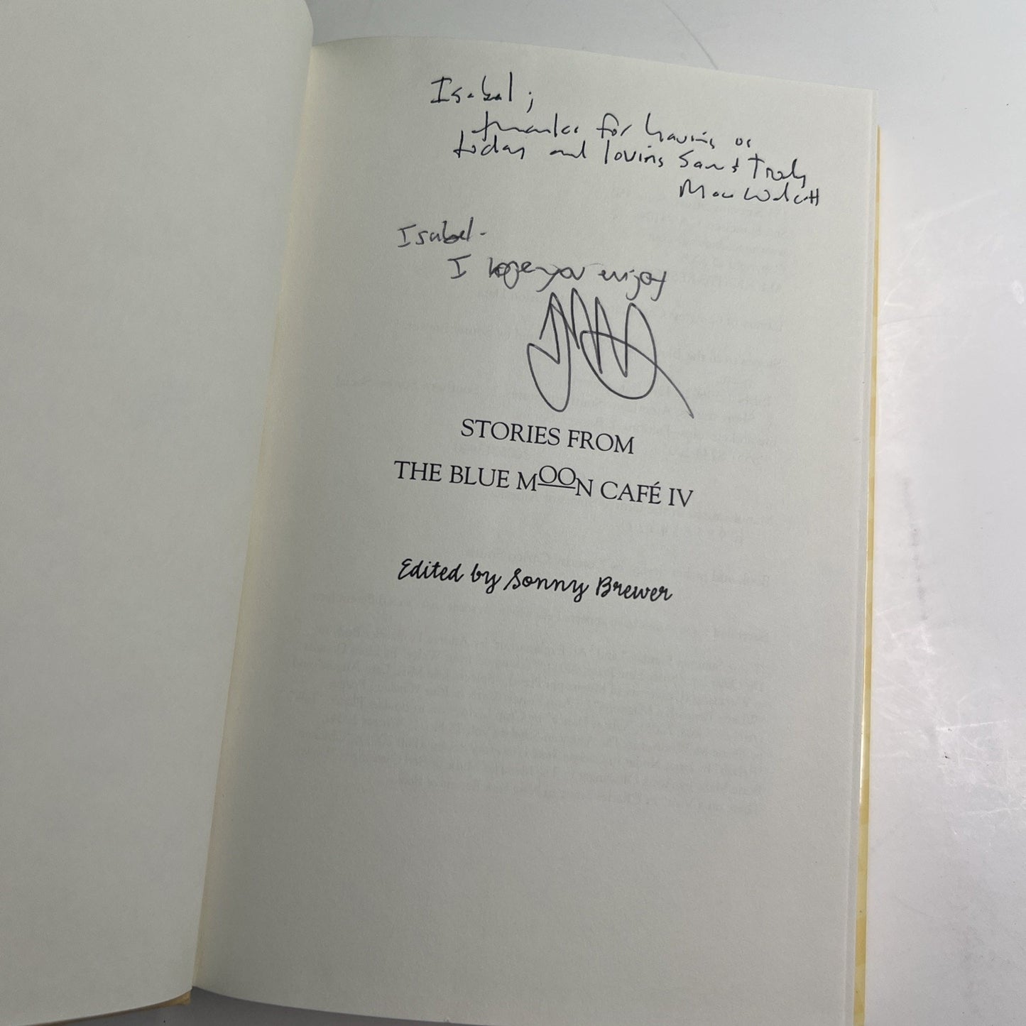 STORIES FROM THE BLUE MOON CAFE IV EDITED by SONNY BREWER *Signed* 2005 HC DJ