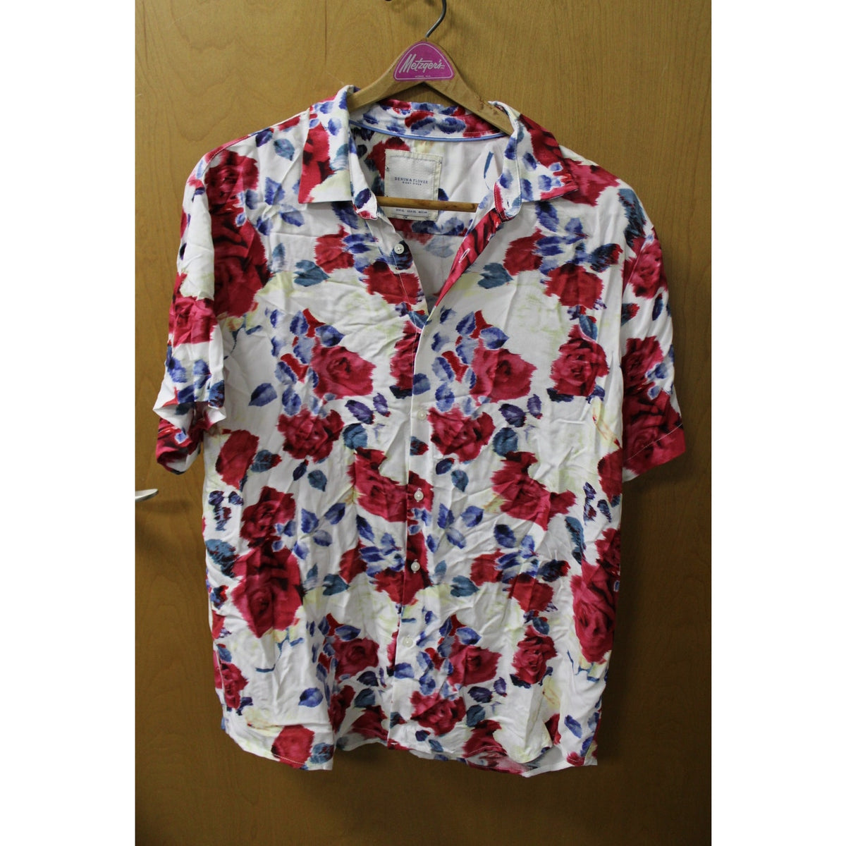 XL Denim & Flower by Ricky Singh Men's Floral Short-Sleeve Button-Down Shirt