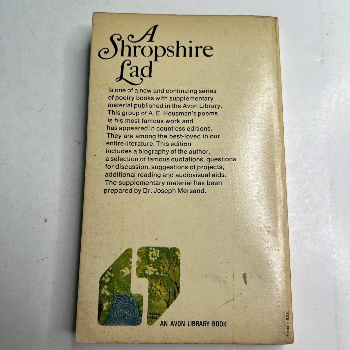 A Shropshire Lad By A. E. Housman 1968 PB English Poetic Work
