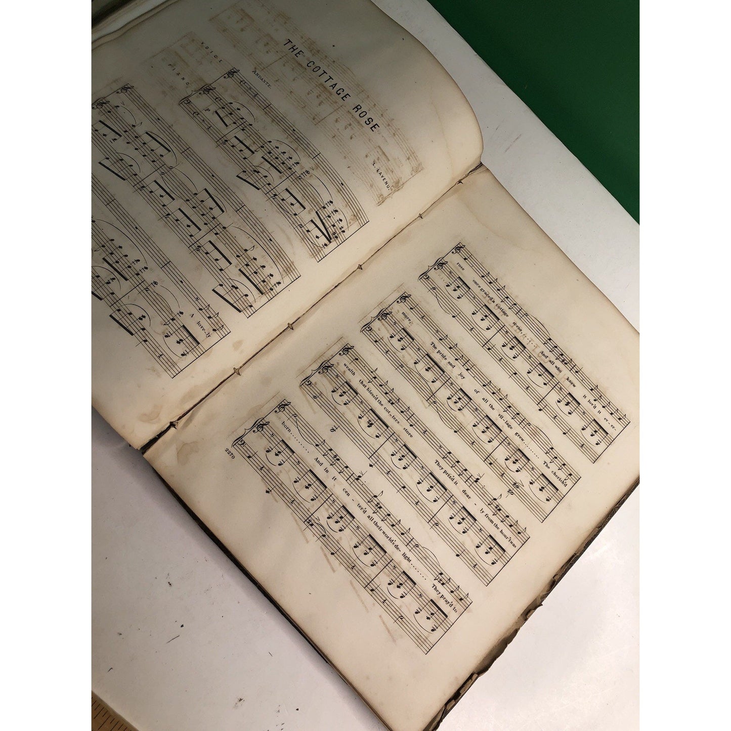 RARE Antique Bound Book of Various Sheet Music Circa Mid 1800’s Custom