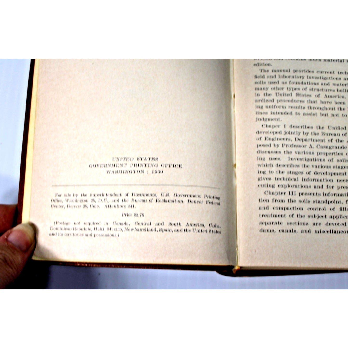 1960 Earth Manual- U.S. Dept. of the Interior Bureau of Reclamation, 1st Edition