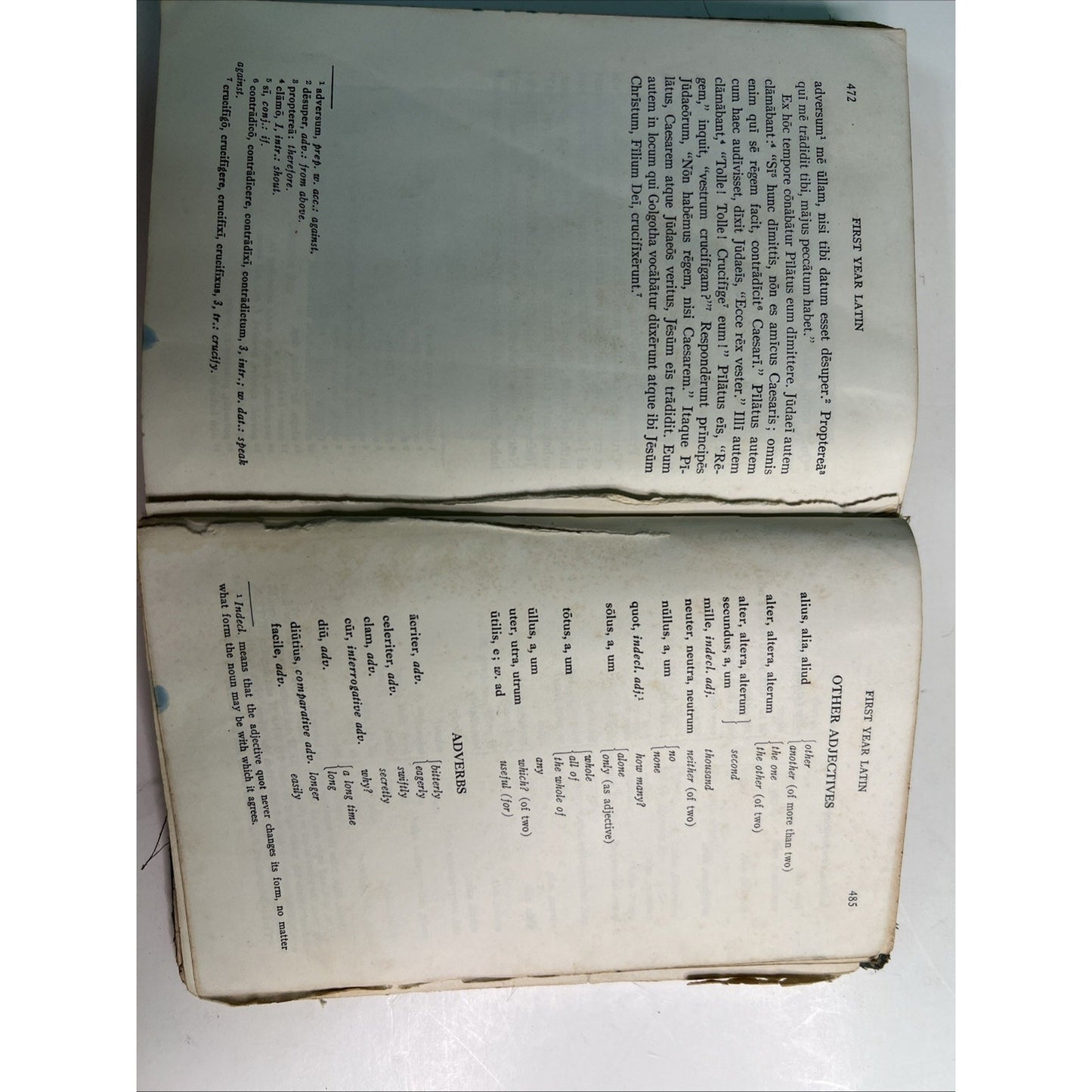 Robert J. Henle First Year Latin 1945 Hardcover Vintage Textbook Damaged