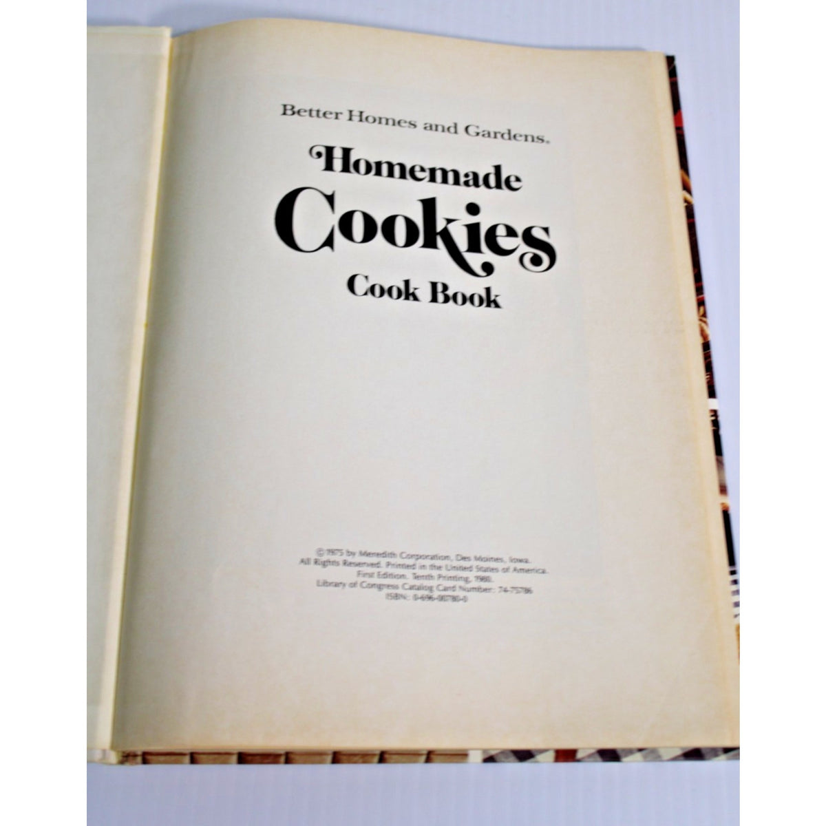 Vintage 1975 Better Homes and Gardens Homemade Cookies Cook Book Hardcover Retro