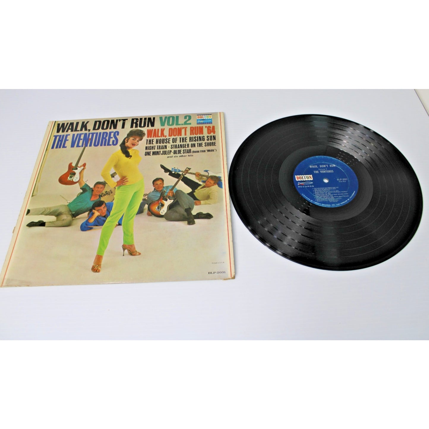 The Ventures- 4 Vintage 1960s Guitar Surf Rock LPs- Walk Don't Run 1 & 2, VG