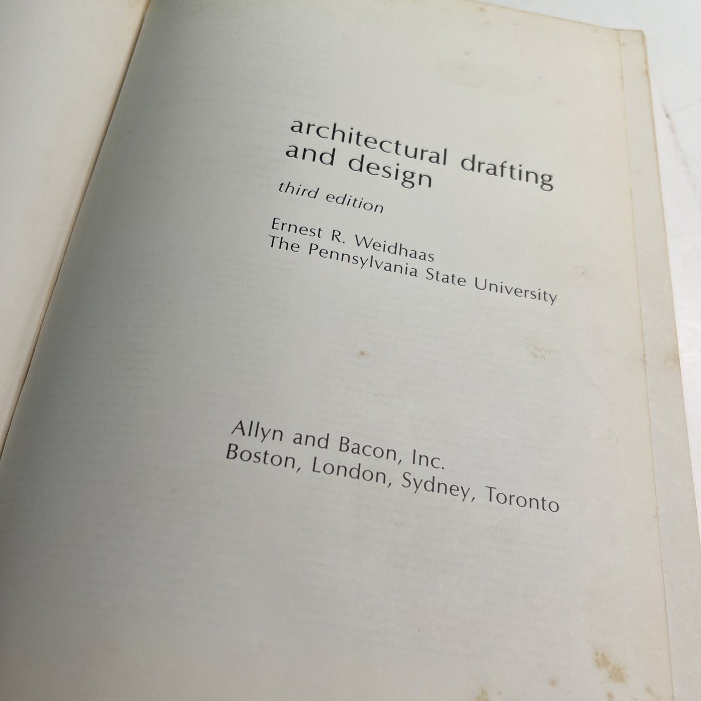 Architectural Drafting and Design 3rd Edition by Ernest R. Weidhaas 1977 HC