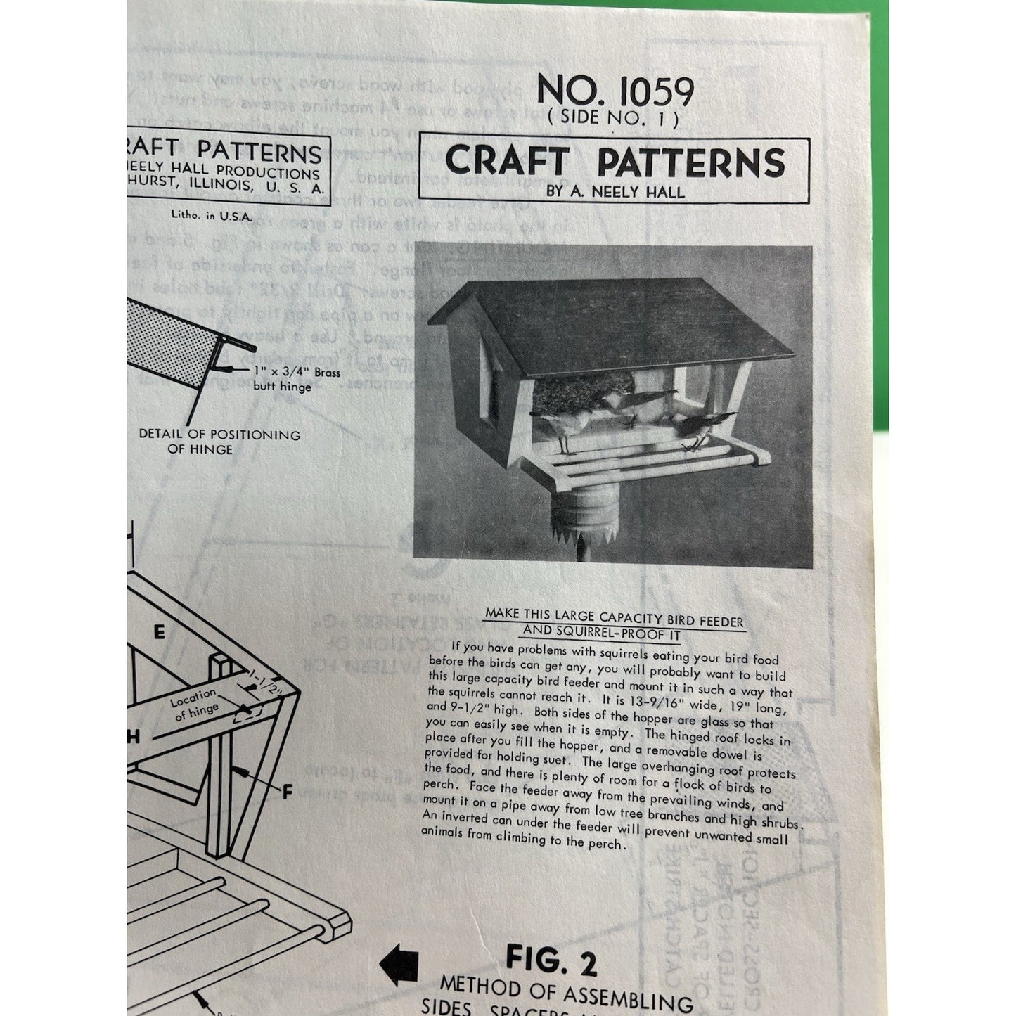 Lot Of 9 Bird House Plans Full Size Craft Patterns Instructions Project List