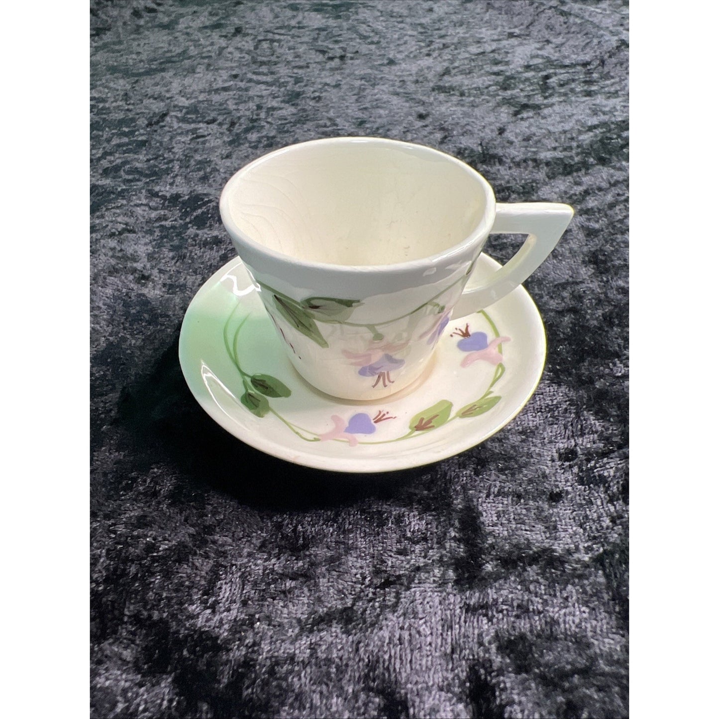 1960 MAMMY'S SHANTY ATLANTA, GA Hand painted Miniature Souvenir Cup & Saucer