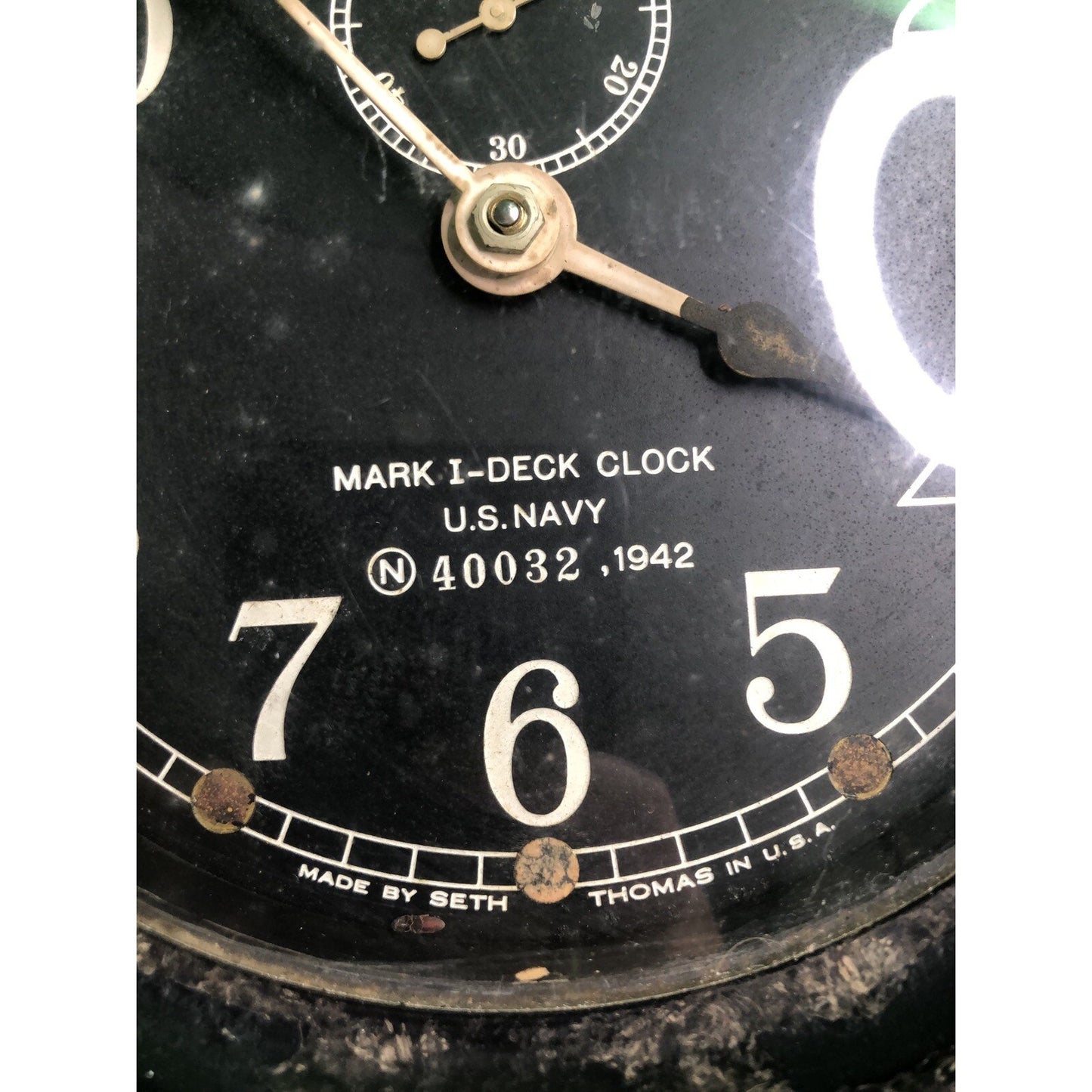 US Navy MARK I - DECK CLOCK 1942 Seth Thomas Bakelite Exterior