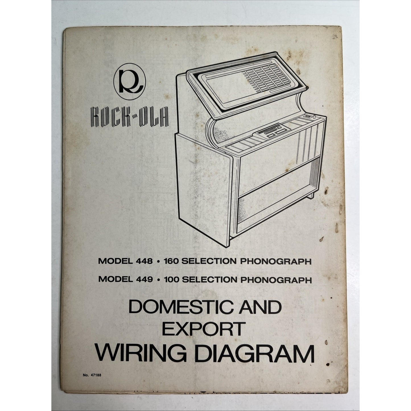 ORIGINAL ROCK-OLA MODEL 448 & 449 160/100 SELECTION PHONOGRAPH WIRING DIAGRAM
