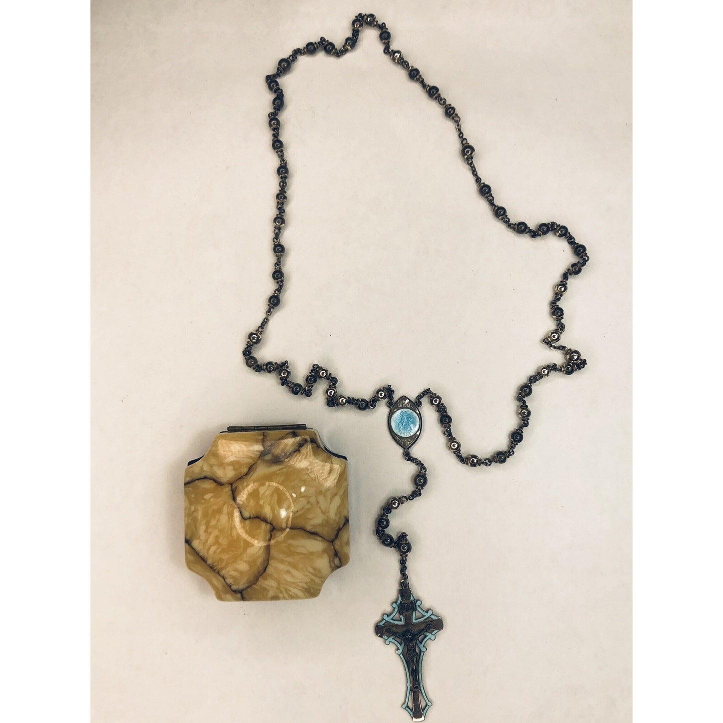 Nazzareno Bercetti Articoli Religiosi Sterling Antique Rosary