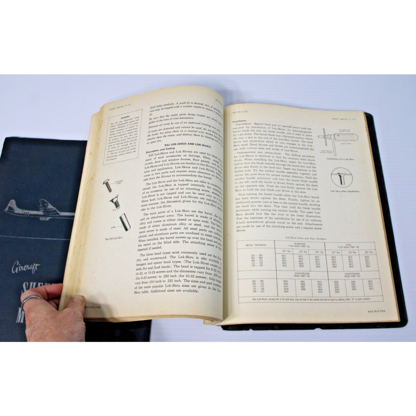 1951 Aircraft Sheet Metal Maintenance Manual 52-11 Declassified Manual Air Force
