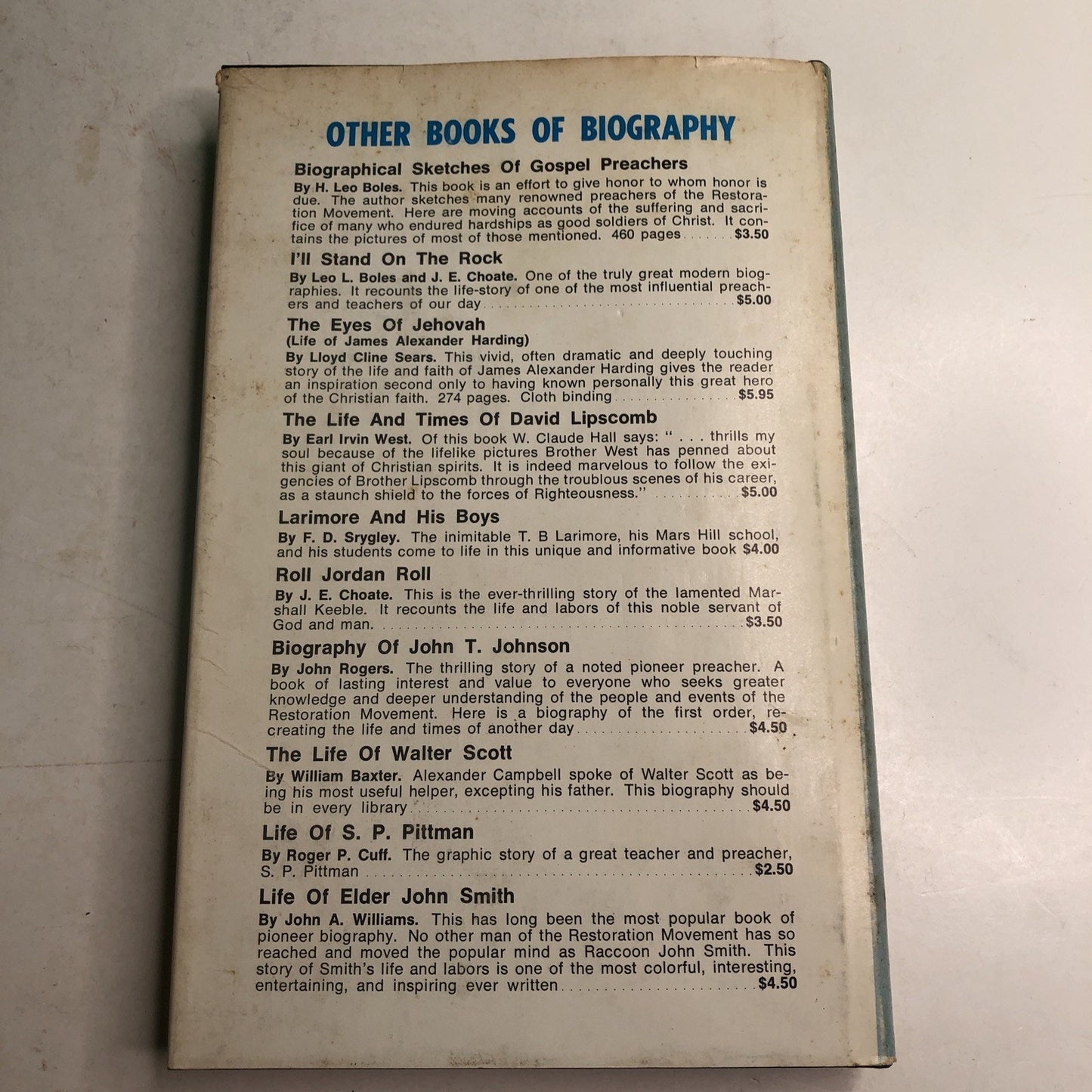 The Anchor That Holds Biography of Benton Cordell Goodpasture by J. E. Choate