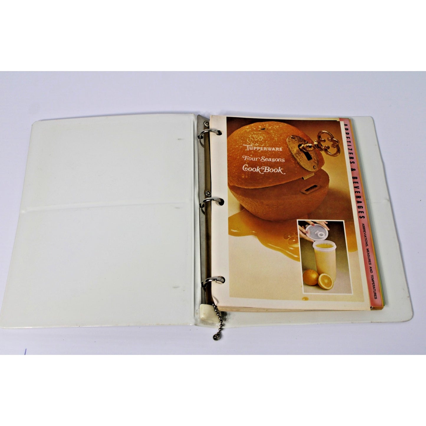 Vintage 1969 Tupperware Four Seasons Cookbook Groovy 60s Recipe Binder