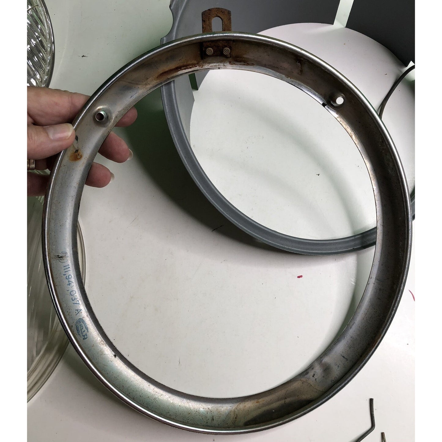 Vintage HELLA Volkswagen VW Logo Headlight Glass Lens & Assembly