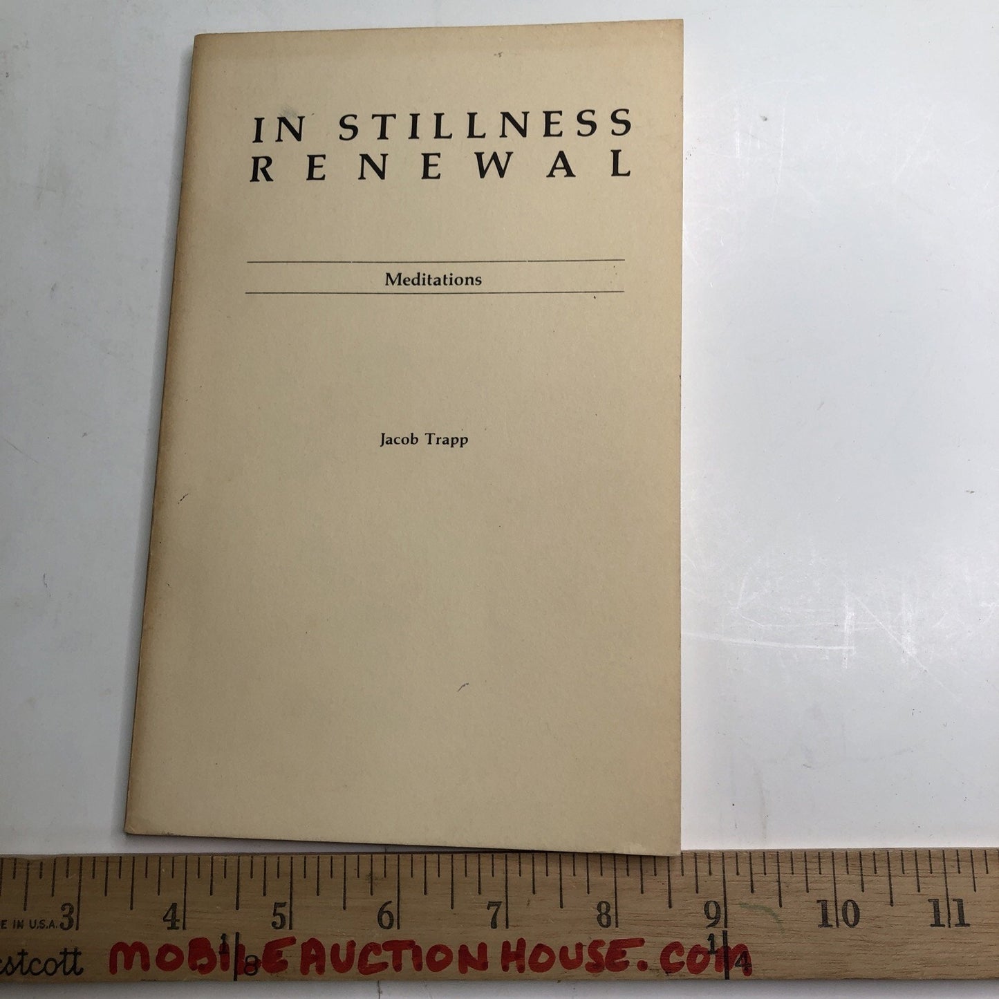 In Stillness Renewal Meditations By Jacob Trapp Signed By Author 1984 PB