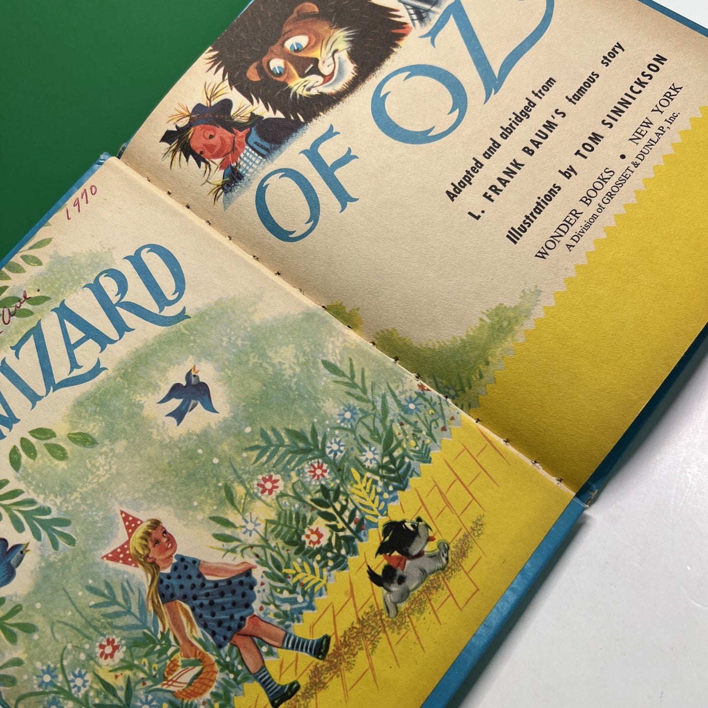 The Wizard Of Oz By Wonder Books 1951 L. Frank Baum Tom Sinnickson Illustrated