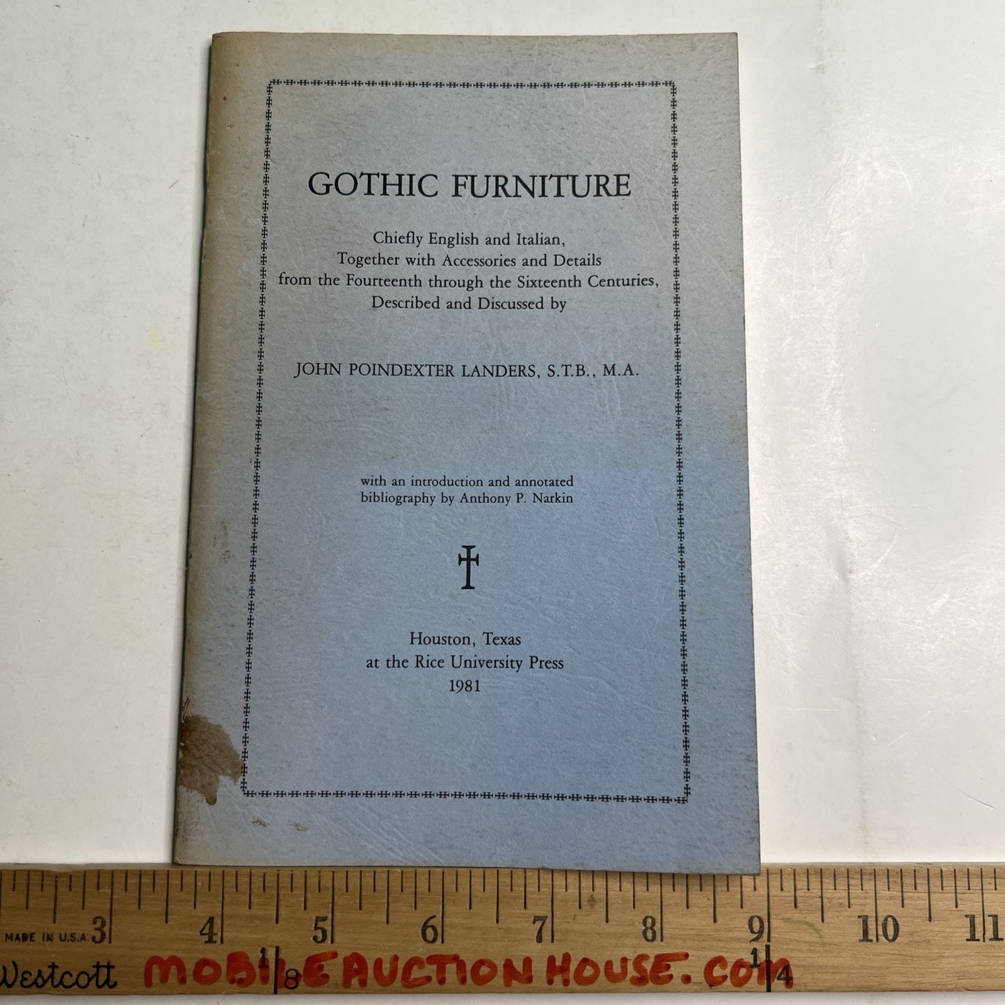 1981 GOTHIC FURNITURE by John Poindexter Landers LE 1000 Copies Texas