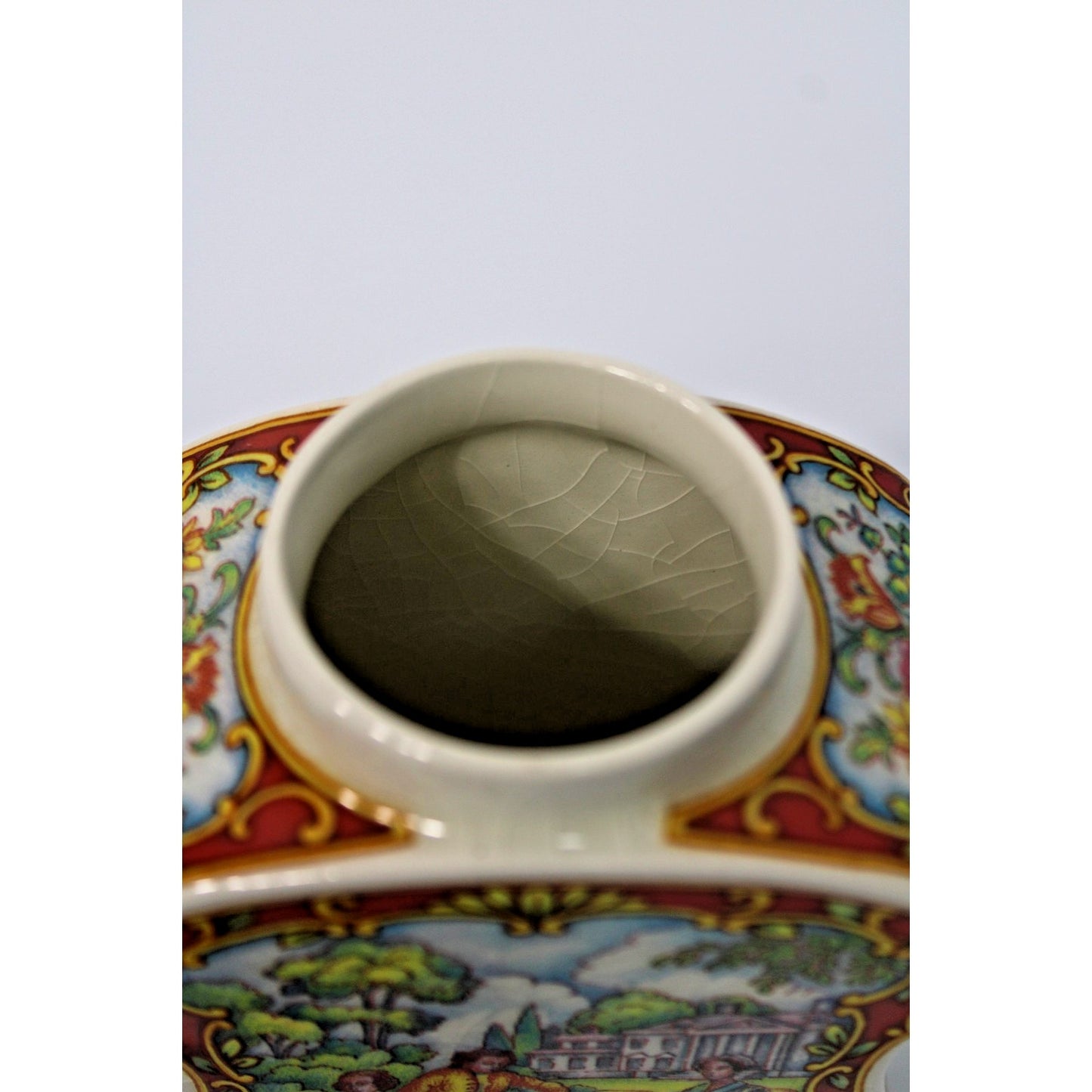 Vintage James Sadler Staffordshire England Afternoon Tea Caddy w/ Lid Porcelain