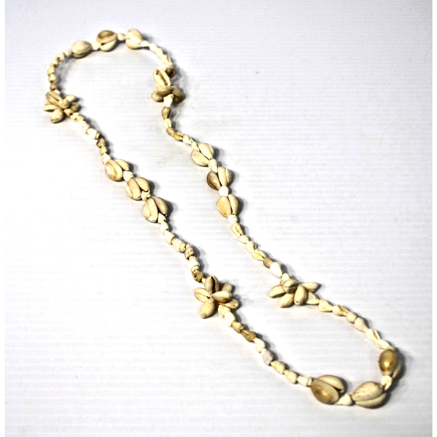 Vintage Hawaiian Cowrie Shell Necklace, 30" Boho Coastal Cowgirl