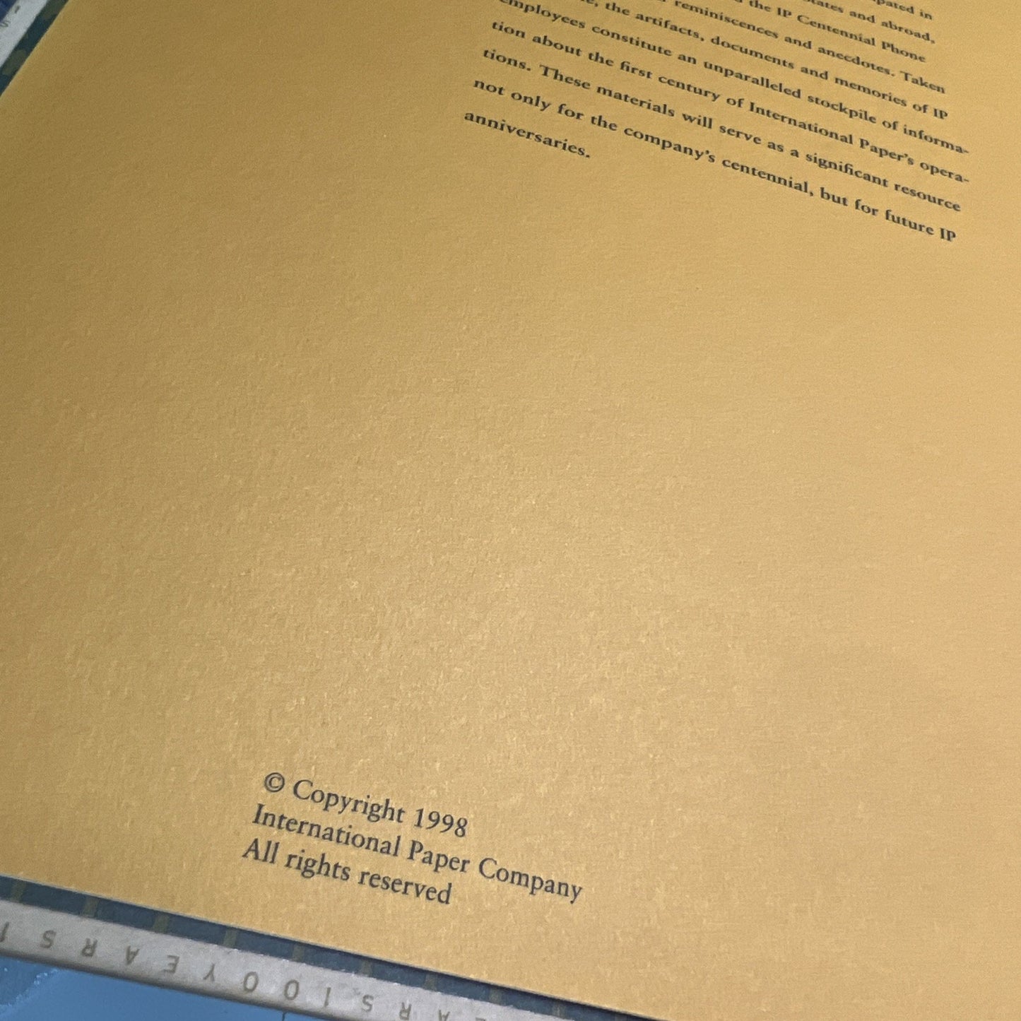 Generations of Pride: A Centennial History of International Paper, 1998 HC