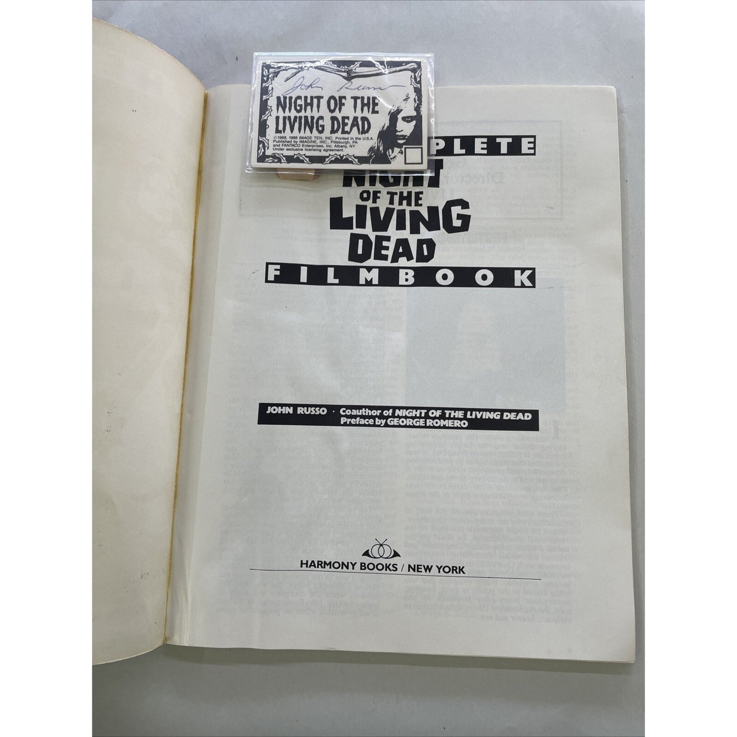 The Complete Night of the Living Dead Filmbook by John Russo (1985) - SIGNED