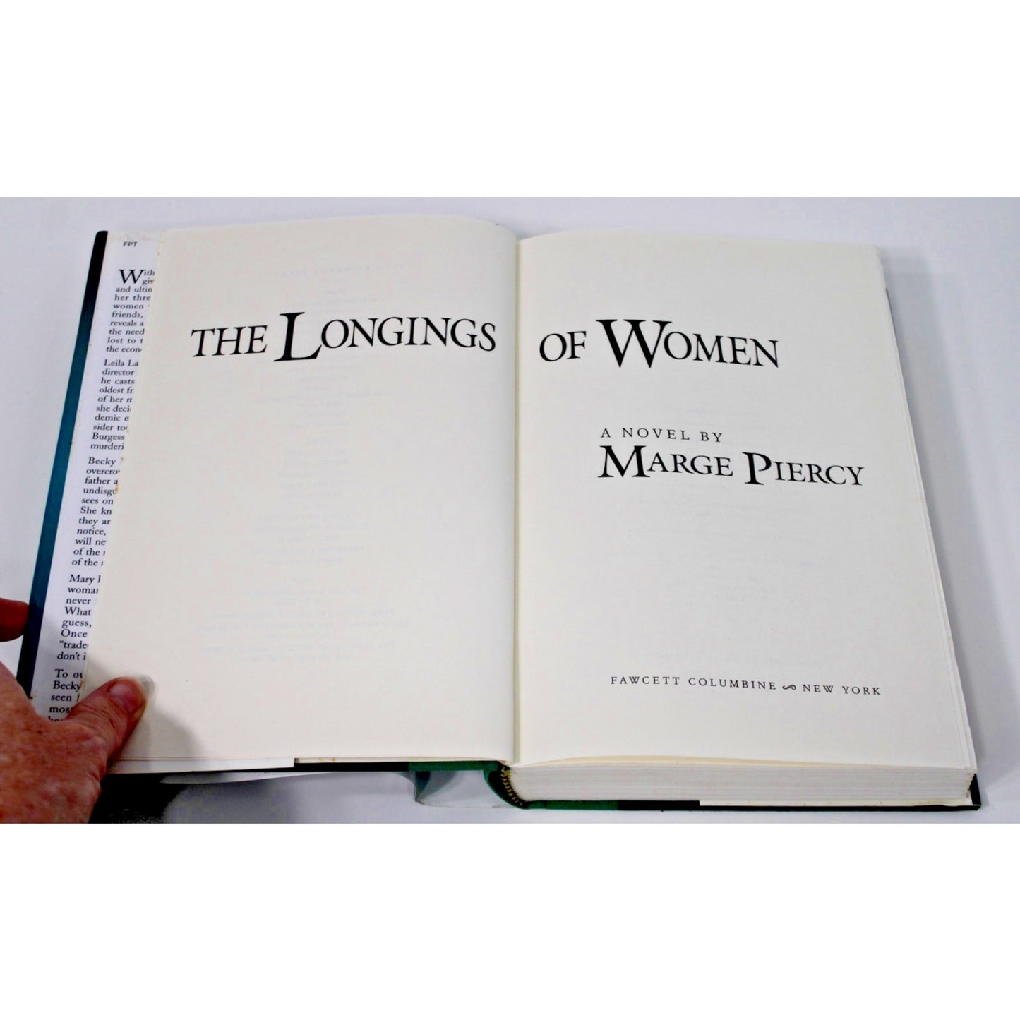 *Signed* The Longings of Women by Marge Piercy, 1994, HC/ DJ 1st Edition
