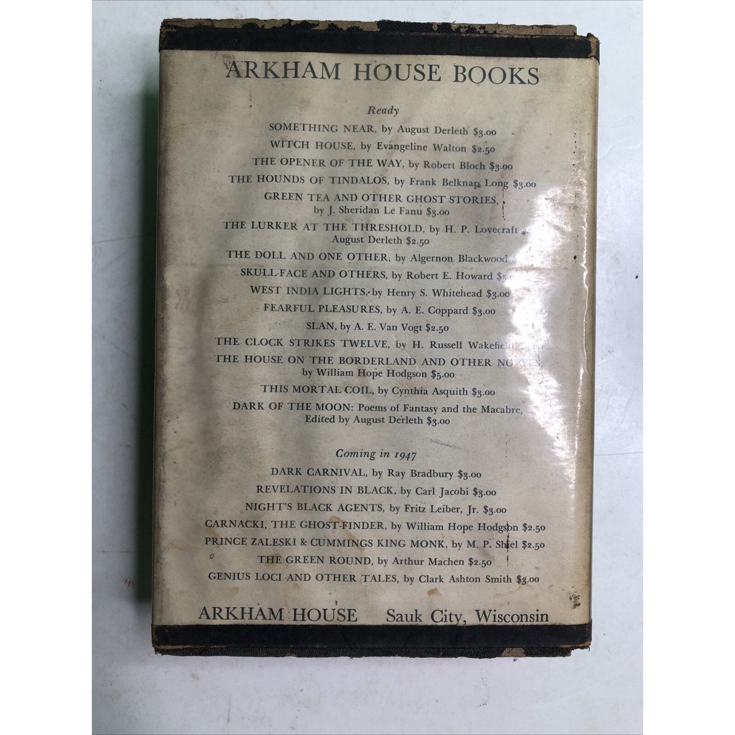 DARK OF THE MOON August Derleth Editor 1947 First Edition Poems Fantasy Macabre