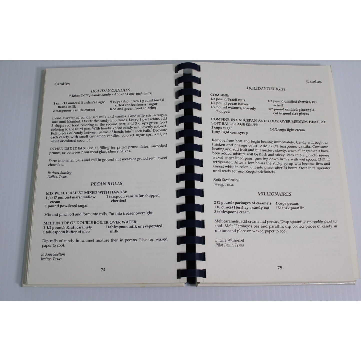 Vintage 1992 Doll Collectors Club of Irving Texas Cookbook Our Favorite Recipes