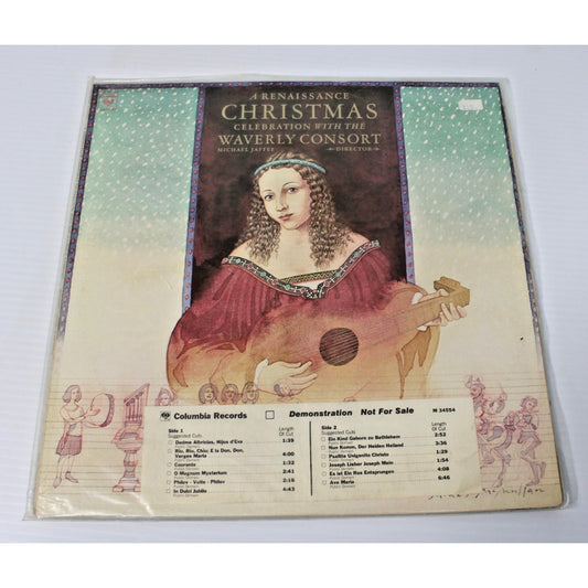 A Renaissance Christmas- Michael Jaffee, Waverly Consort, 1977 Columbia PROMO LP