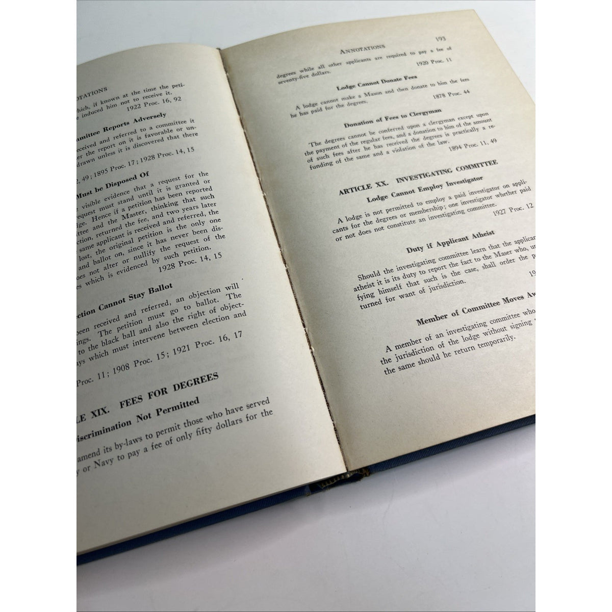 1954 HC Masonic Code of Grand Lodge F&AM of Wisconsin Free & Accepted Masons