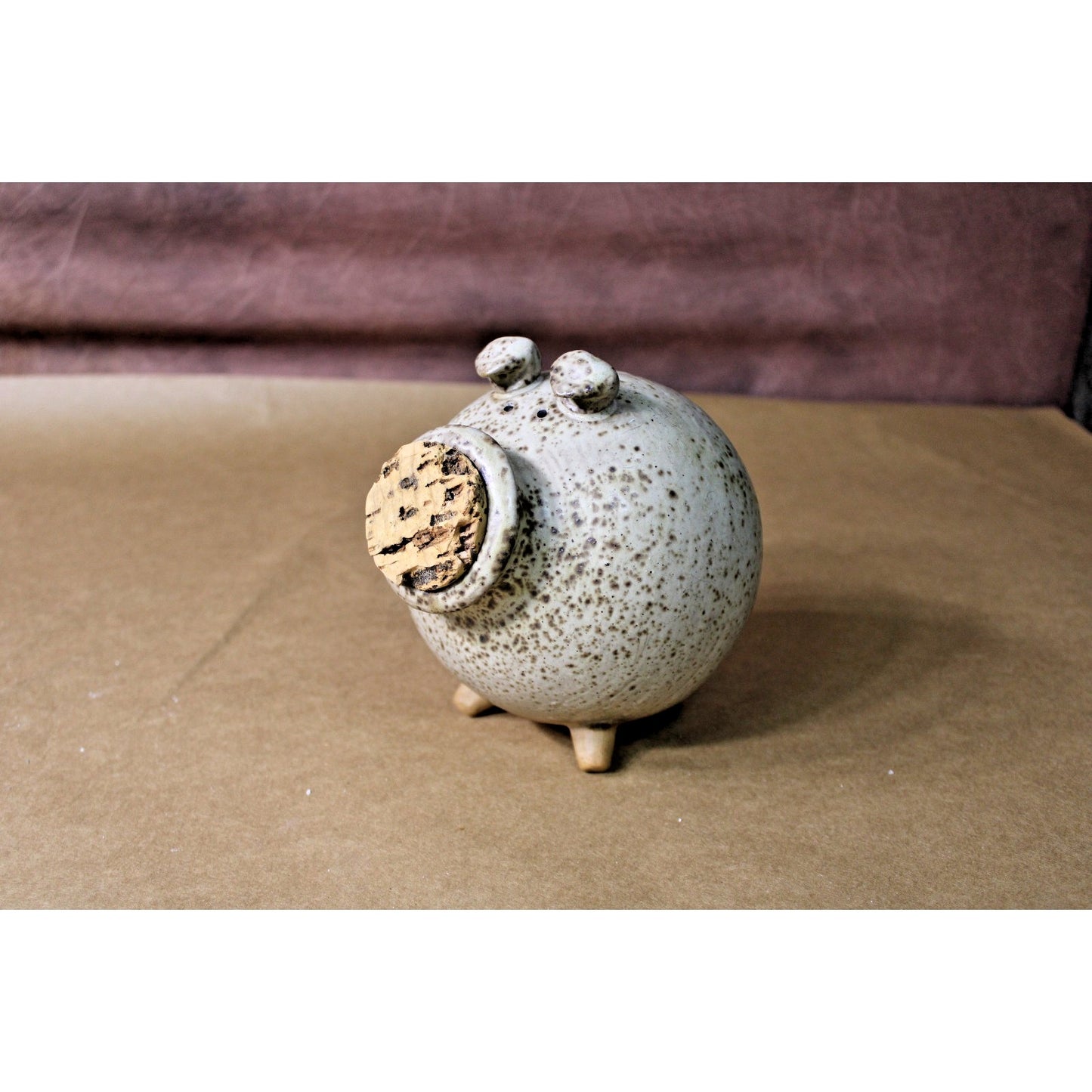 Rare Vintage Fitz and Floyd Ceramic Piggy Bank 1977 Japan, Rustic Unusual Unique