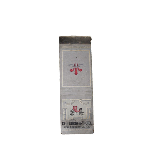 Vintage MidCentury Matchbook Kew Gardens Hotel, Long Island, NY 1939 Worlds Fair