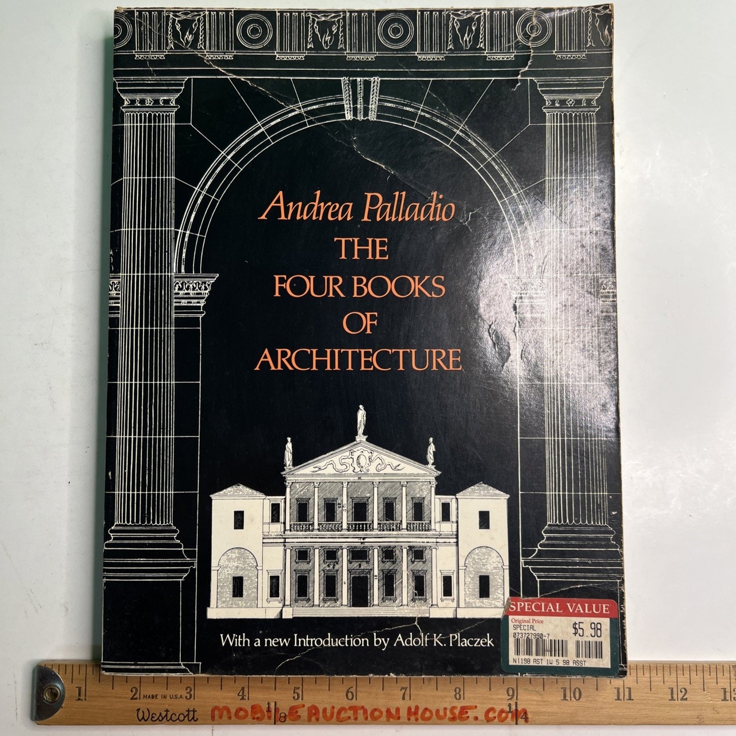 Andrea Palladio THE FOUR BOOKS OF ARCHITECTURE 1965 Dover PB Illustrated