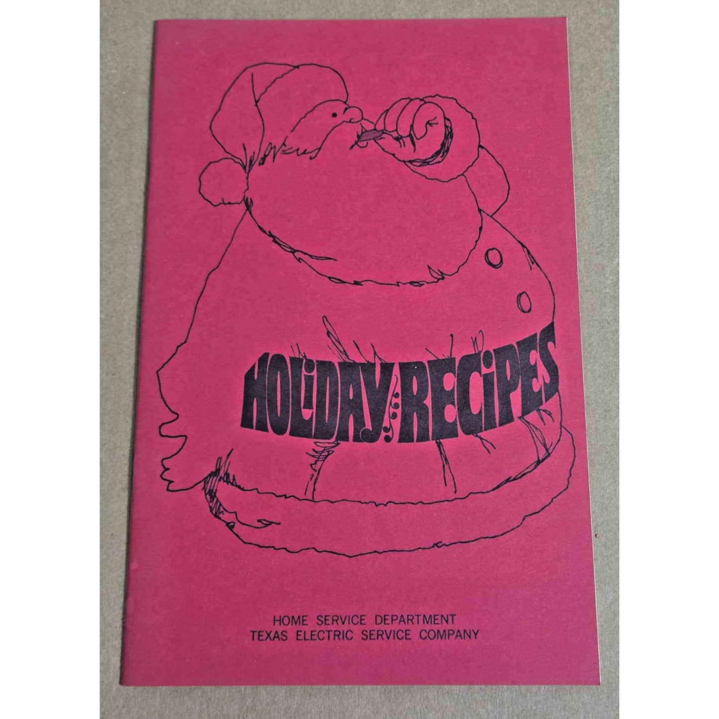 Vintage Texas Electric Service Co. Holiday Recipes Cookbook Mid-Century Retro