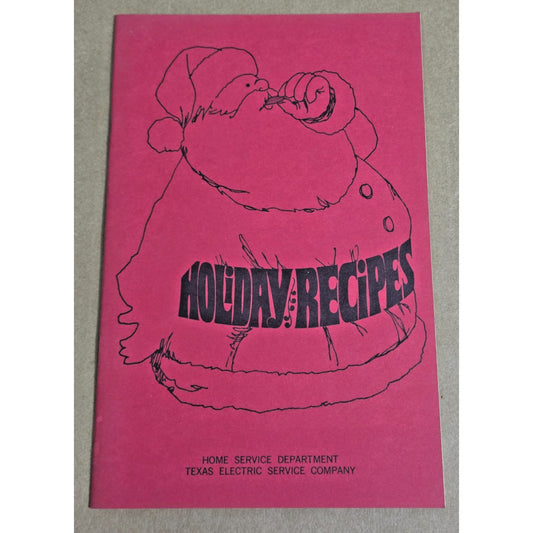 Vintage Texas Electric Service Co. Holiday Recipes Cookbook Mid-Century Retro
