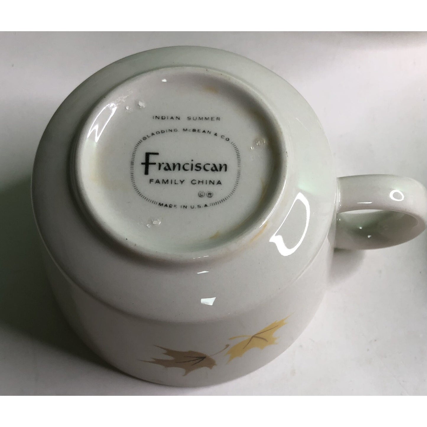 MCM Lot 14 Franciscan INDIAN SUMMER China 8 Cups 4 Saucers 1 Sugar 1 Creamer