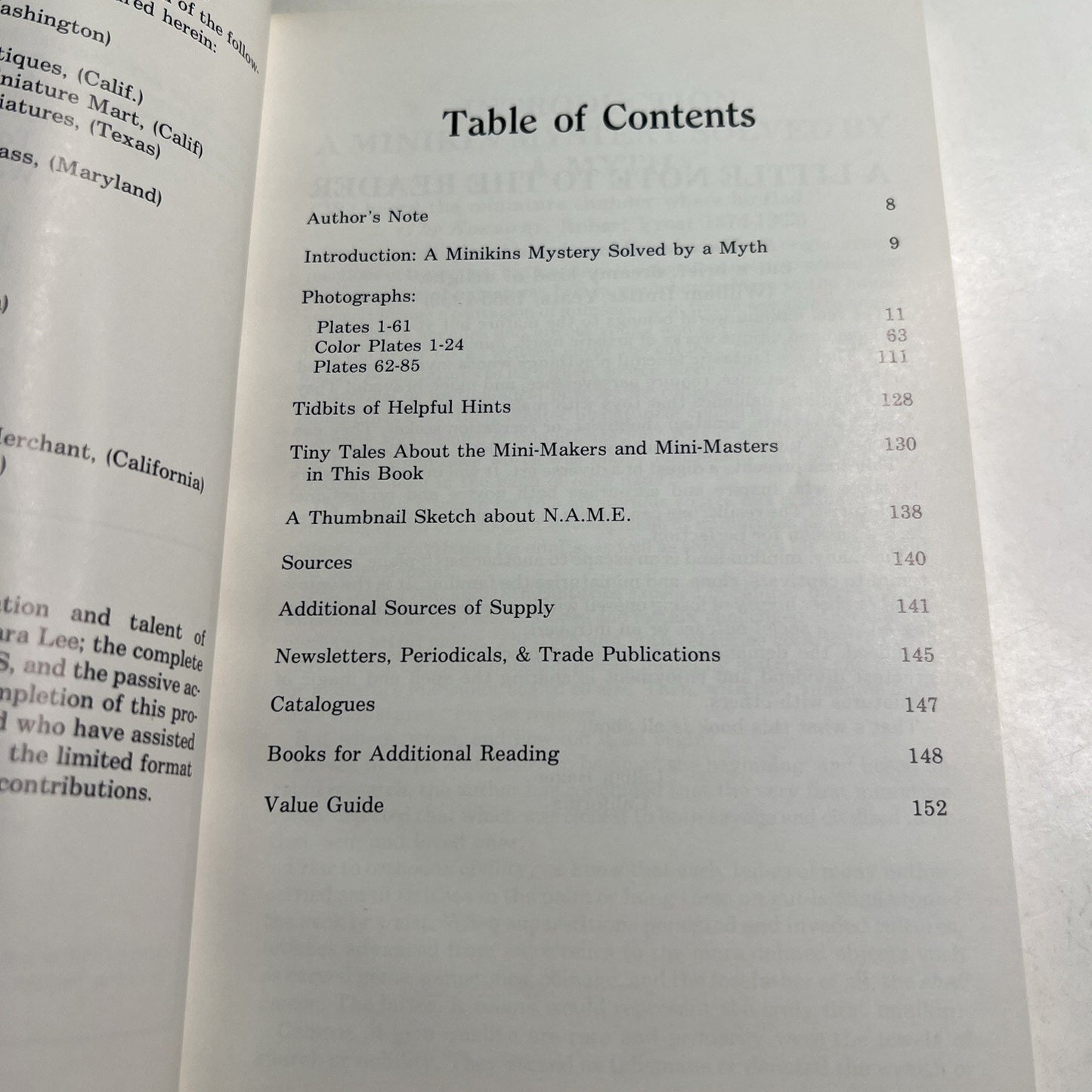1984 PB Creative & Collectible Miniatures Lillian Baker Illustrated Value Guide