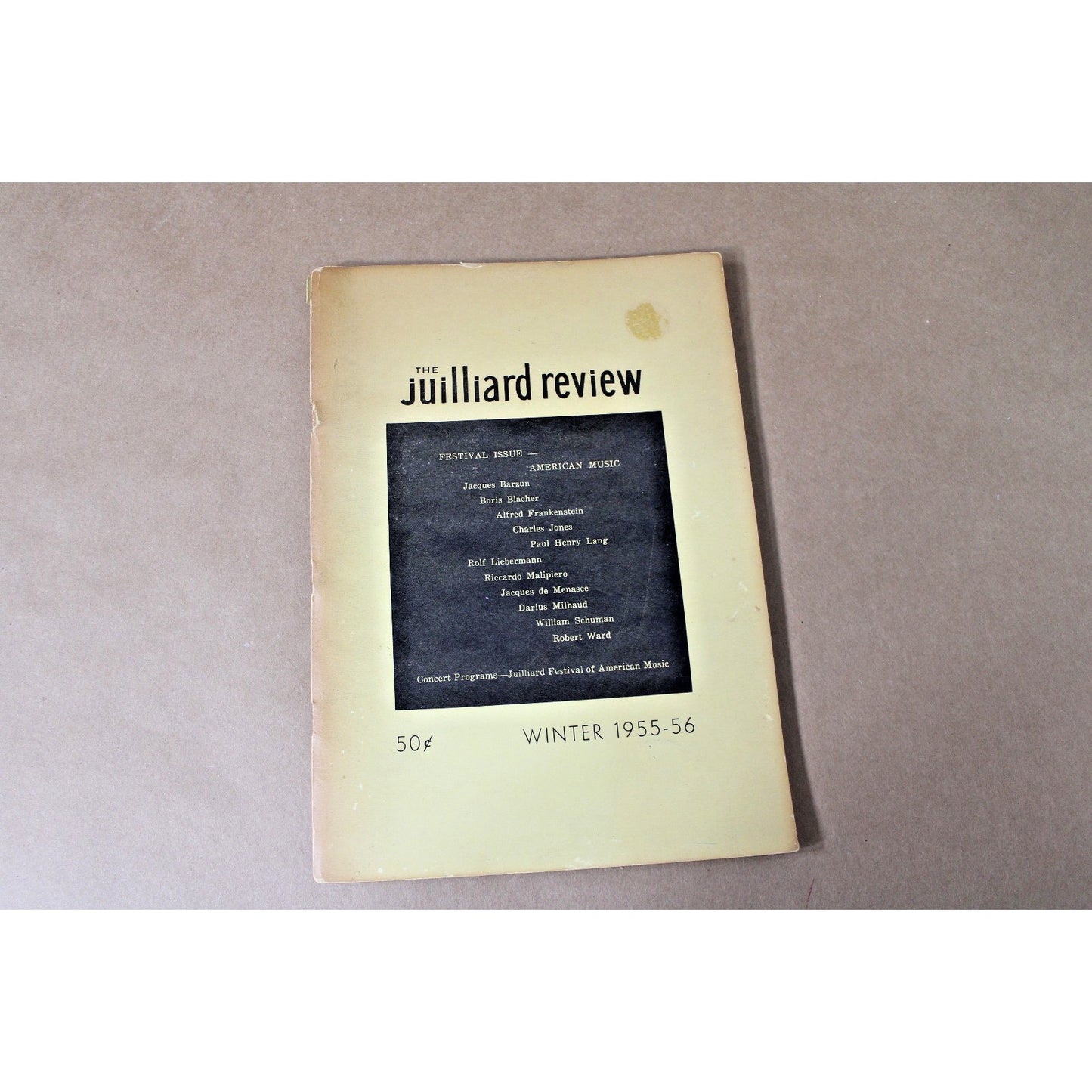 1955 1956 The Julliard Review, Festival Issue American Music Concert Program