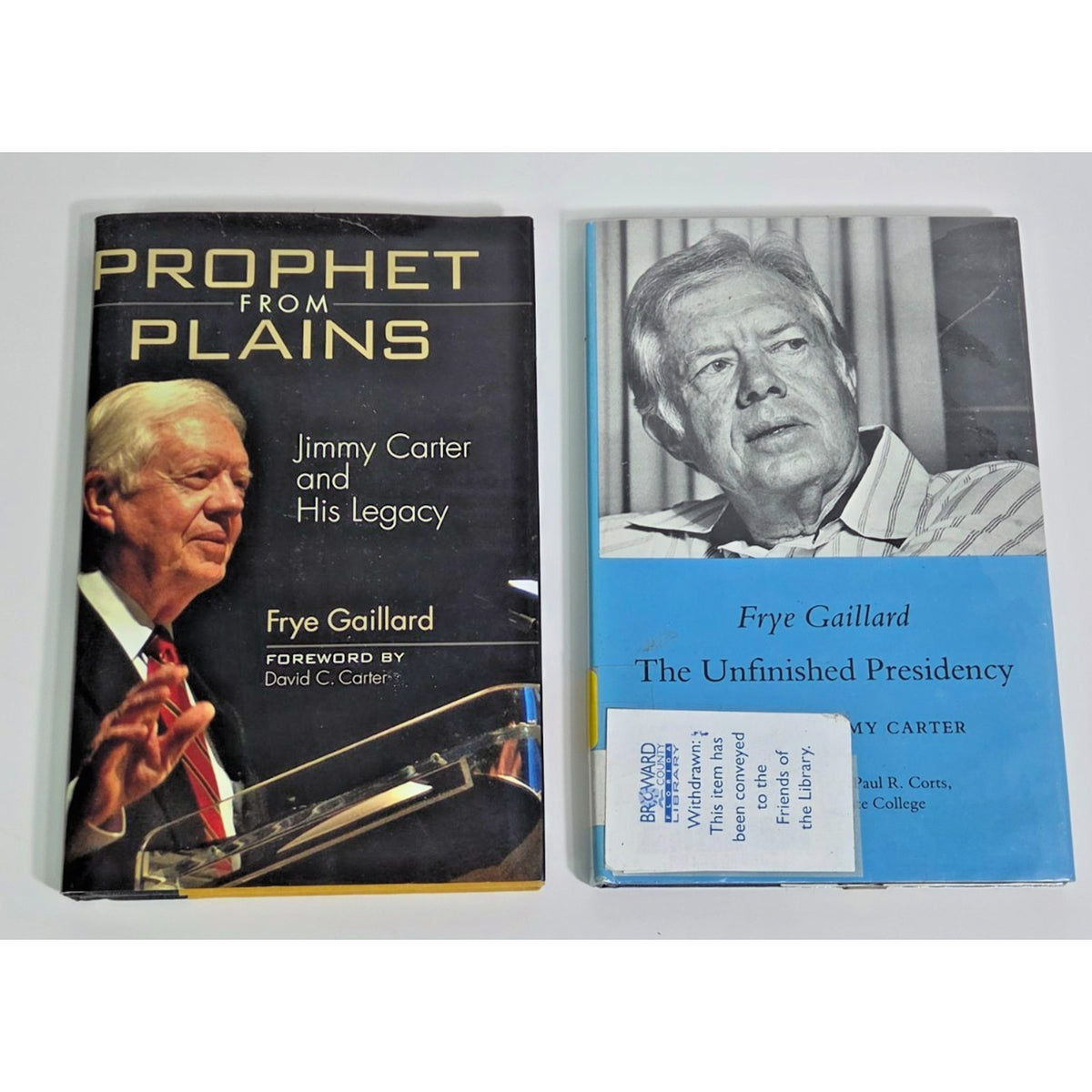 Signed Frye Gaillard Jimmy Carter Book Pair: Prophet from Plains and Unfinished