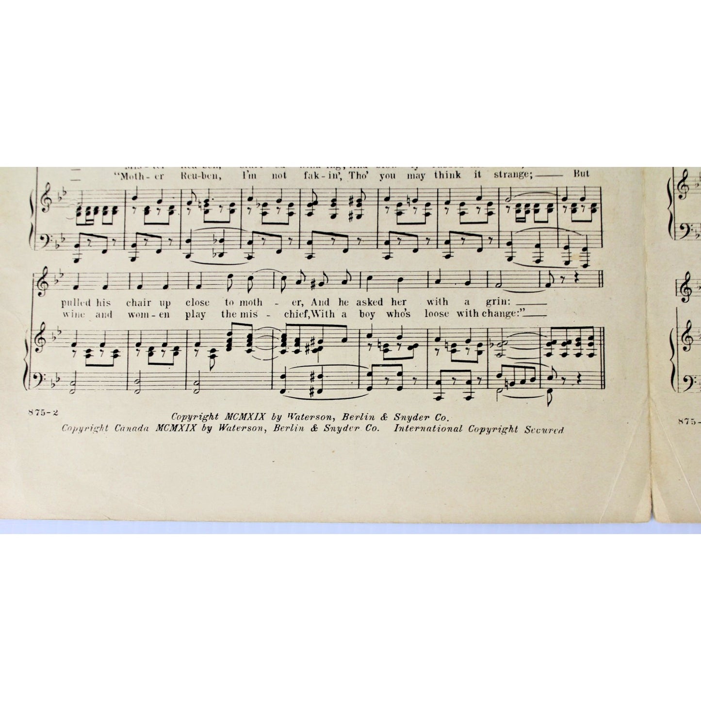 Antique 1919 WWI Sheet Music- How Ya Gonna Keep "Em Down On The Farm