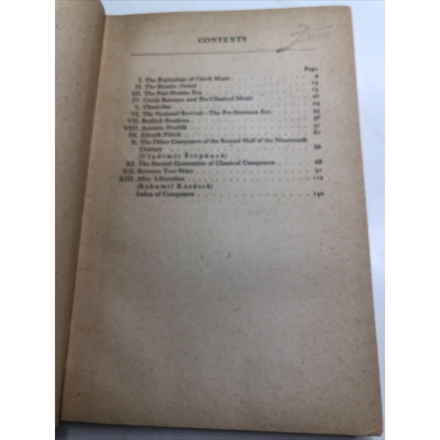 An Outline of Czech and Slovak Music Part 1 Czech Music Stepanek & Karasek 1964