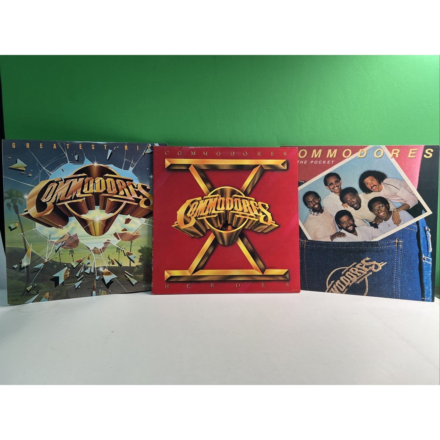 Lot Of 3 COMMODORES Records LP Heroes, In The Pocket, Greatest Hits MOTOWN LABEL