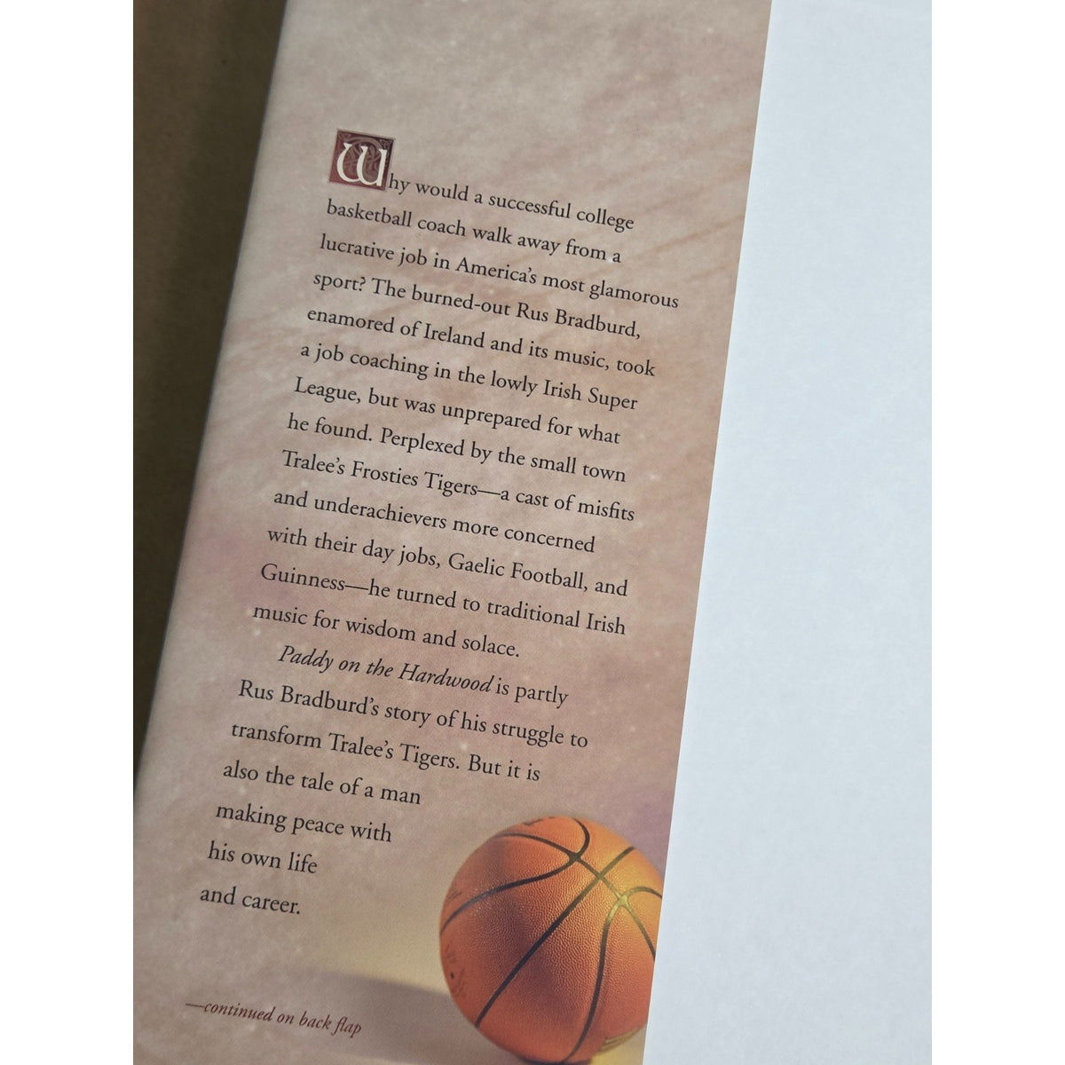 Signed First Edition! Paddy on the Hardwood by Rus Bradburd - Irish Basketball