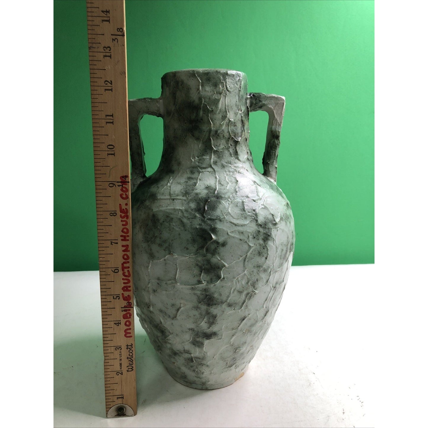 Handled Vessel Houghton 1928 by Acclaimed Potter Stoin M. Stoin Signature Glaze