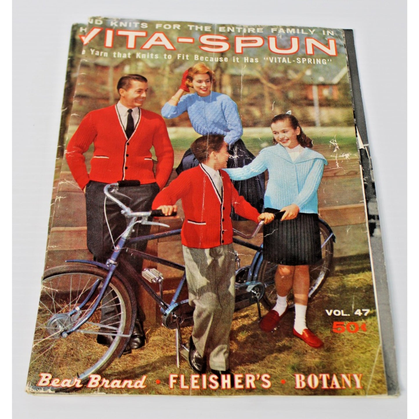 1959 Vintage Knitting: Vita-Spun Vol. 47, 31 pgs, 16 Sweater Cardigan Patterns