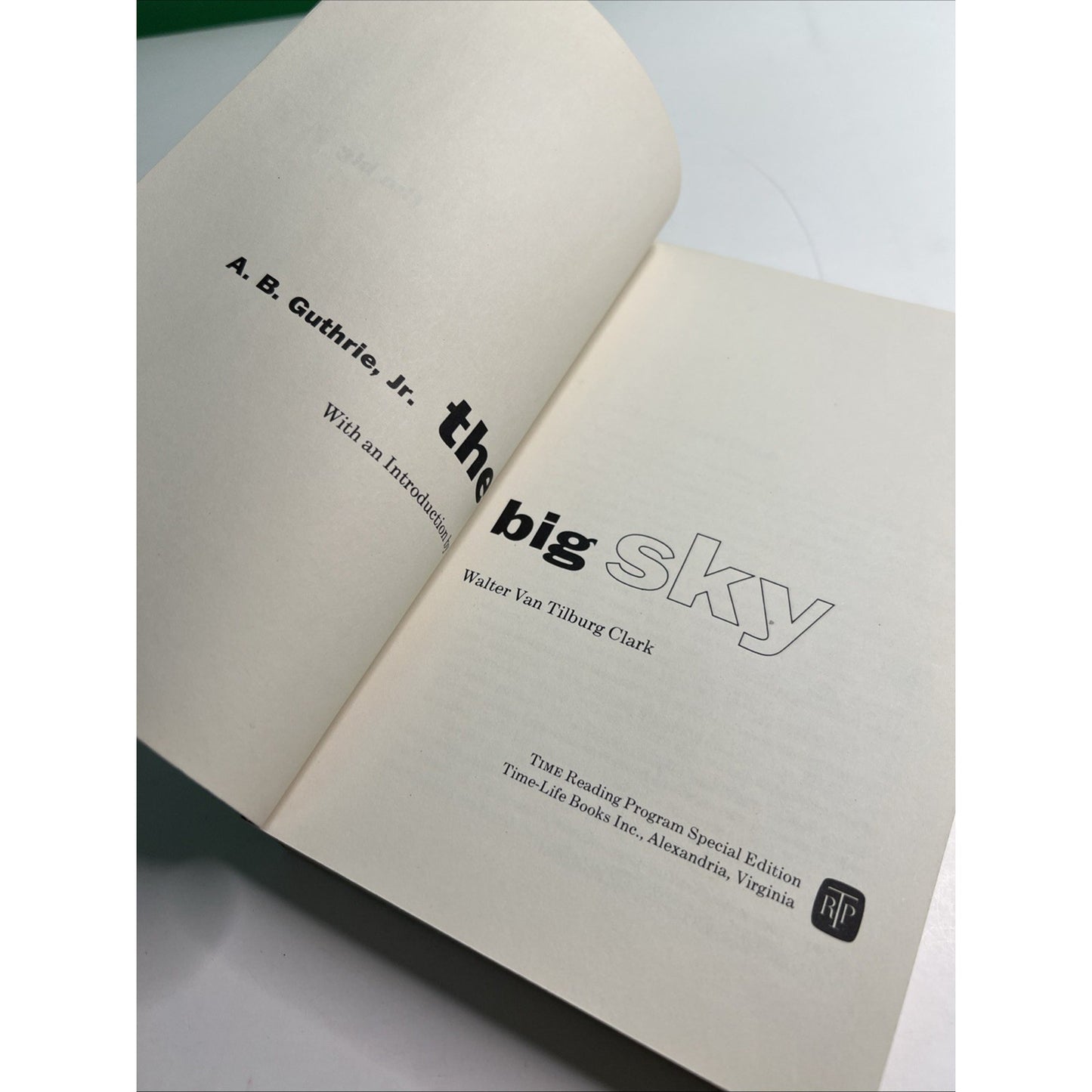 THE BIG SKY A.B. GUTHRIE, Jr Time Reading Program 1964 PB 1980 Reprint