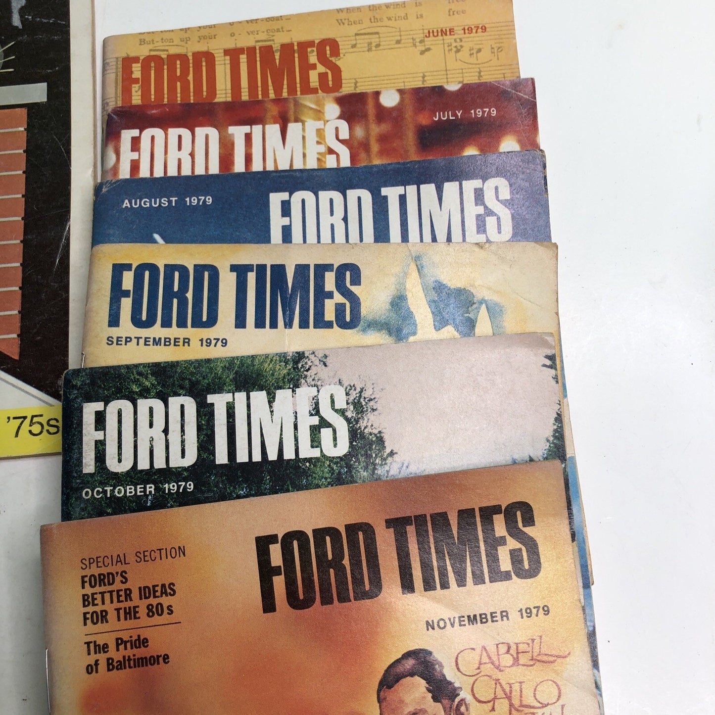 Lot Of 10 FORD TIMES MAGAZINE COLLECTION 1975 (1), 1979 (6), 1980 (3)