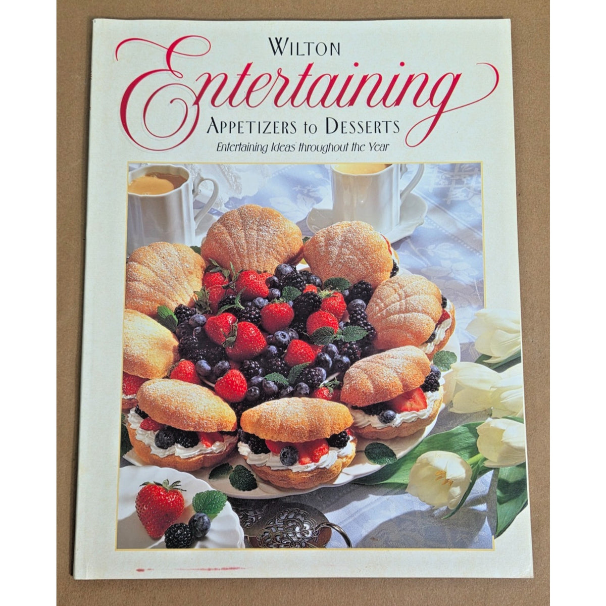 Vintage 1993 Wilton Entertaining Cookbook Appetizers to Desserts 90s Retro Guide