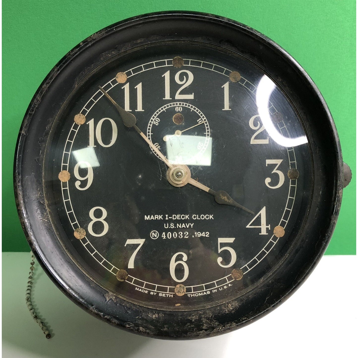 US Navy MARK I - DECK CLOCK 1942 Seth Thomas Bakelite Exterior
